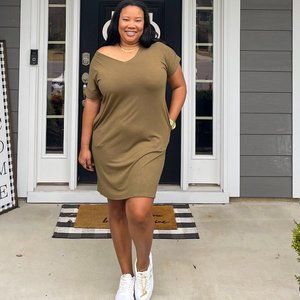 Olive T-Shirt Dress